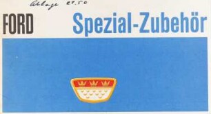 Werbebroschüre: Ford Taunus Spezial-Zubehör