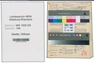 Entnazifizierung Wilhelm Siedler , geb. 17.05.1903 (Konstrukteur)