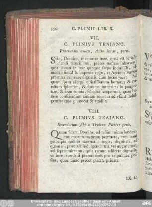 VII. C. Plinius Traiano. Praeturam amico, Acci Surae, petit.