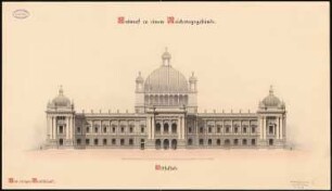 Reichstag, Berlin Zweiter Wettbewerb: Ostfassade 1:200
