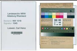 Entnazifizierung Carl Heinz Loewen , geb. 19.04.1912 (Zahnarzt)