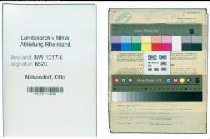 Entnazifizierung Otto Nebendorf , geb. 24.03.1902 (Werkzeugfabrikant)