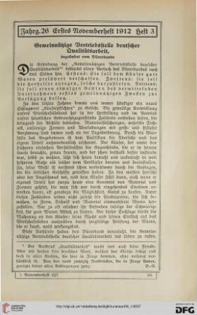 Gemeinnützige Vertriebsstelle deutscher Qualitätsarbeit, begründet vom Dürerbunde
