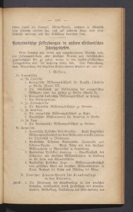 Gemeinnützige Bestrebungen in unsern afrikanischen Schutzgebieten