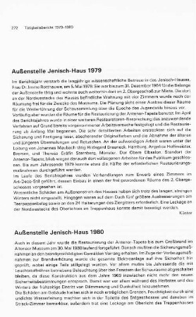 Außenstelle Jenisch-Haus 1980