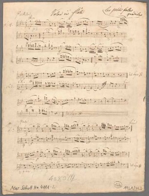 Les petites folles, vl, pf, fl, pf, op. [op. 75/1], Arr - BSB Mus.Schott.Ha 4111-2 : [caption title:] Violon où flûte // les petites folles // quadrilles