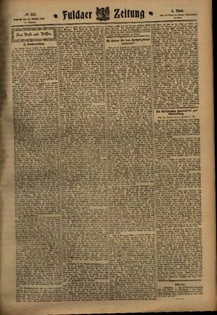 Dritte Ausgabe vom Samstag, den 15. Oktober 1910.