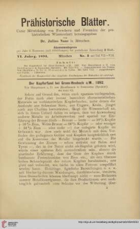 6: Der Kupferfund bei Gross-Heubach a/M., 1892