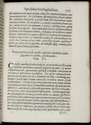 Variae opiniones de modo, quo rei universae notio gignitur in nobis, confutantur. Cap. VI.