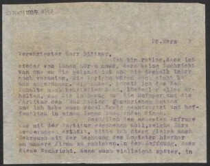 Brief an Julius Bittner : 25.03.1919