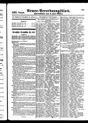 525.Ausgabe. Dienstag, 8. Juni 1915