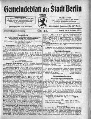 1922,41: Nr. 41, 8. Oktober 1922