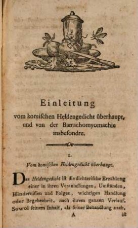 Die Batrachomyomachie und Galeomyomachie griechisch