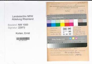 Entnazifizierung Ernst Korten, geb. 02.09.1908 (Maurer)