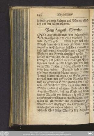 Vom Augusti-Marckte.