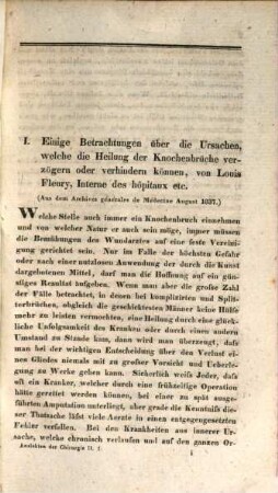 Analekten der Chirurgie. 2. 1838/39