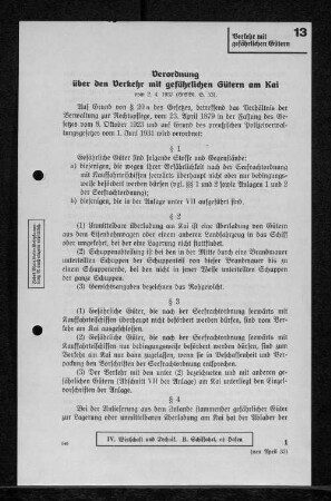 13 Verkehr mit gefährlichen Gütern