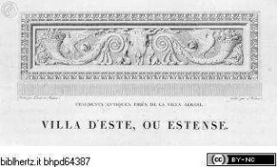 Choix des plus célèbres maisons de plaisance de Rome et de ses environs, Illustration Seite 45: Fragments antiques tirés de la Villa Albani