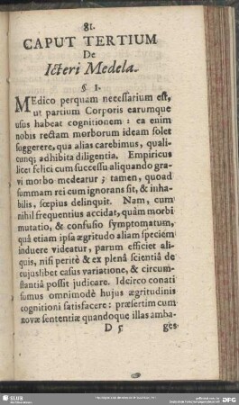 Caput Tertium. De Icteri Medela