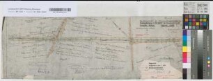 Geschlossenhalten der Schranken (Anrufschranken) am Feldwegübergang in km 286,910 der Bundesbahnstrecke Scherfede-Warburg: Lageplan, M. 1:1.250 Stnr.: 54, Iwü, Bunr.: 18, Blnr.: 1