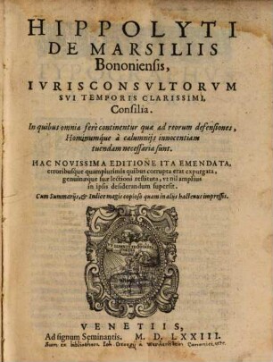 Consiliorum criminalium volumina duo