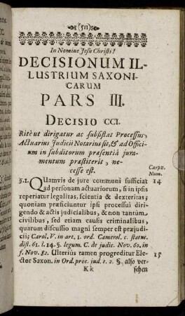Decisio CCI. - Decisio CCX.