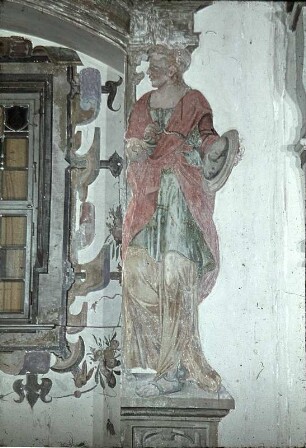 Fenster der Südwand mit Kardinaltugenden (Justitia, Prudentia)