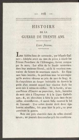 Histoire De La Guerre De Trente Ans. Livre sixieme.