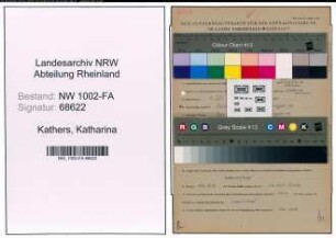 Entnazifizierung Katharina Kathers, geb. 18.07.1879 (Kauffrau)