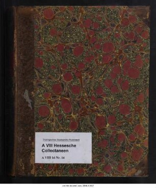 Schlotheimensia et Vinariensia [Schlotheim und Weimar Betreffendes]