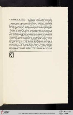 [Editors] Camera Work [masthead]