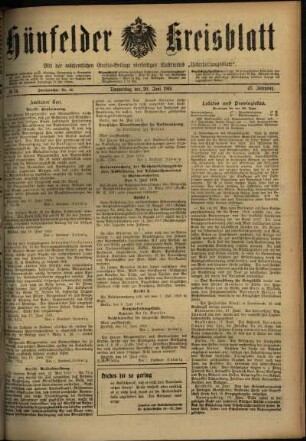 Ausgabe vom Donnerstag, den 20. Juni 1918.