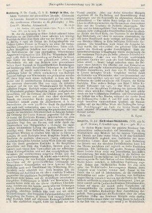 542-543 [Rezension] Jungnitz, Jos., Die Breslauer Weihbischöfe