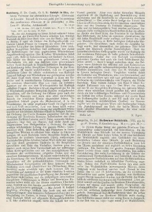 542-543 [Rezension] Jungnitz, Jos., Die Breslauer Weihbischöfe