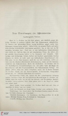 25: Neue Erwerbungen des Rijksmuseums : nachträgliche Notizen