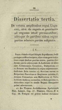 Dissertatio tertia