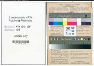 Entnazifizierung Elly Brueck , geb. 20.02.1904 (Lehrerin)