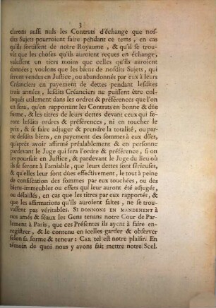 Lettres patentes du Roi portant défenses aux personnes qui ont fait profession de la réligion reformée ...
