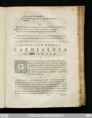 Medicatio Puellae Cardialgia Larantis.
