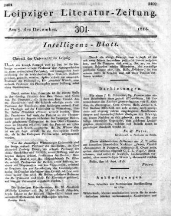 1815-12-09 : 301. Stück [Intelligenz-Blatt]