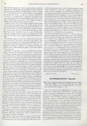 606-608 [Rezension] Meier, Kurt, Evangelische Kirche in Gesellschaft, Staat und Politik 1918 - 1945