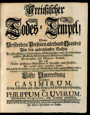 Preüßischer Todes-Tempel. Eilfte Unterredung
