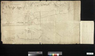Fort (Schanze) Hallapeking an der Elbe gegenüber Schloss Pillnitz für Manöver am 5. Juni 1728