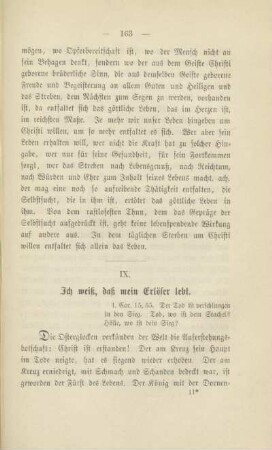 IX. Ich weiß, daß mein Erlöser lebt