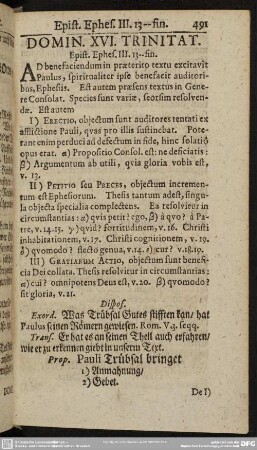 Domin. XVI. Trinitat. Epist. Ephes. III. 13-fin.