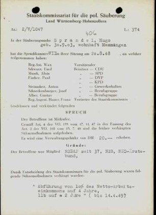 Sprandel, Hugo