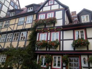 Quedlinburg: Fachwerkbauten Marktstraße