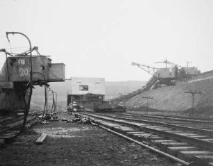 Tagebau Böhlen (heute Tagebau Zwenkau). Abraumbrücke, Einstieg