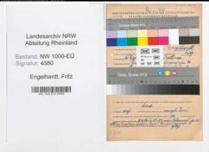 Entnazifizierung Fritz Engelhardt, geb. 26.12.1891 (Schuhmacher)