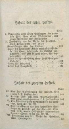 391 Inhaltsverzeichnis